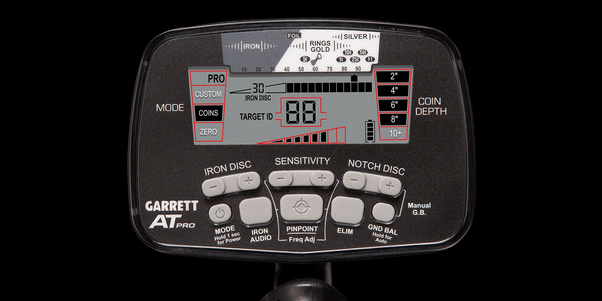 Garrett AT Pro Metal Detector | All-Weather, Waterproof Gold